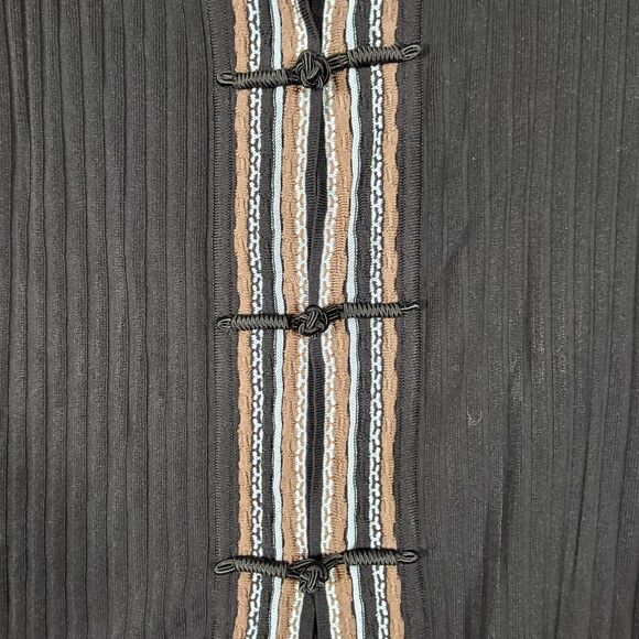 Exclusively Misook Womens Cardigan Size Large Signature Knit Toggle Close Office - Picture 2 of 7